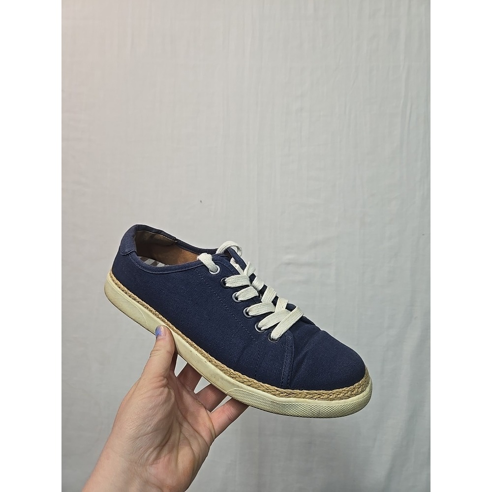 Vionic Hattie Women's Shoes Canvas Size 9.5 Navy Blue Orthotic Arch Support Lace